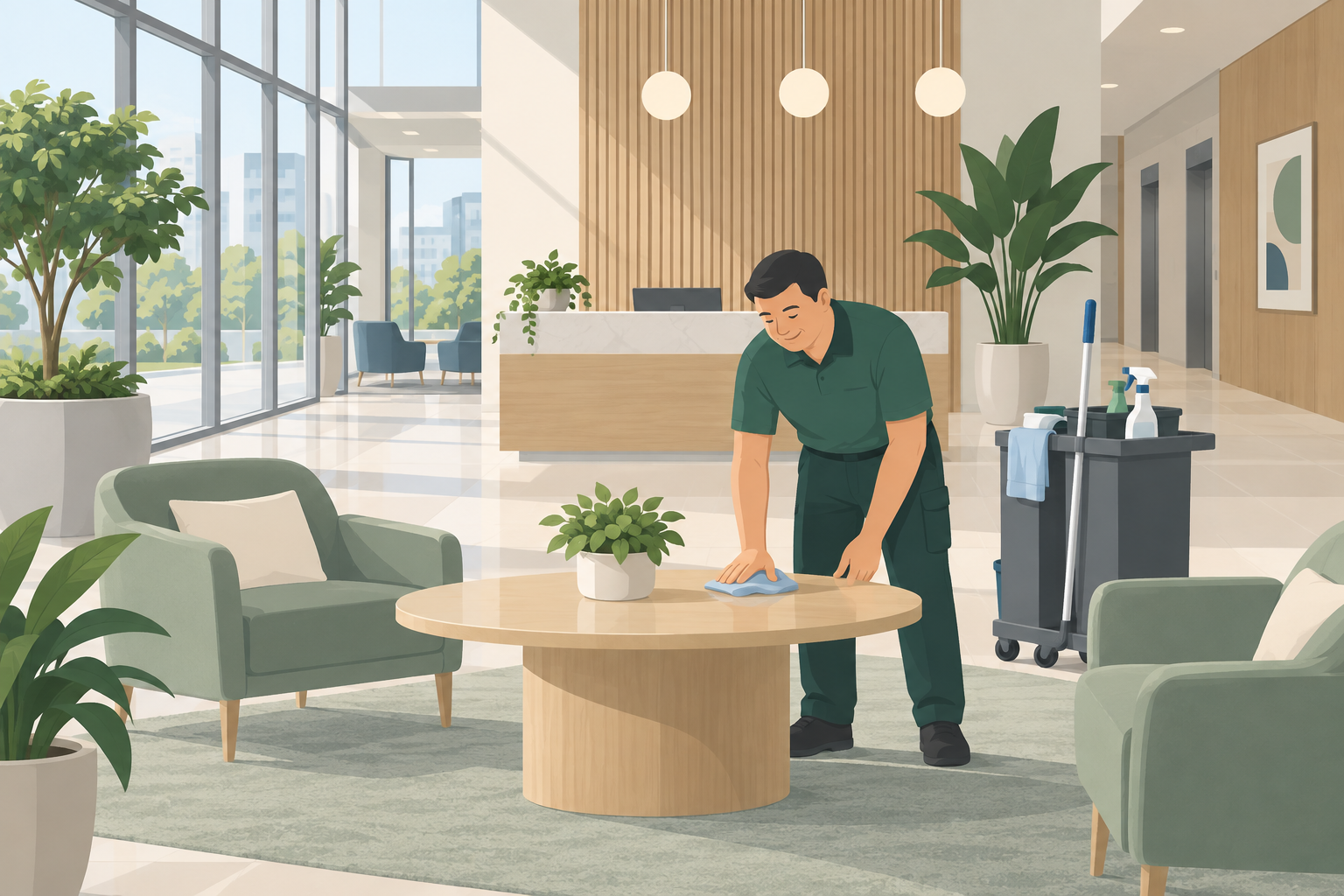 Day porter service by Scandinavian Cleaning